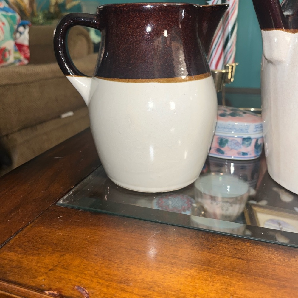 Roseville stoneware pitcher
